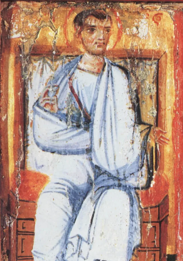 Thronende Ikone des heiligen Thaddäus, Apostel von Edessa, 10. Jahrhundert, aus dem Katharinenkloster am Berg Sinai
